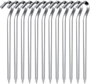Ferramenta per tende - Stifoni metallici robusti - 18 cm - Haringen per campeggio - Adatti per attività all'aperto - Set ...