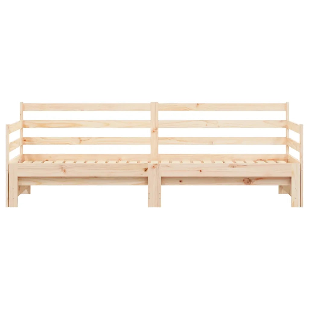 Divano Letto con Letto Estraibile 90x200cm Legno Massello Pino 836147