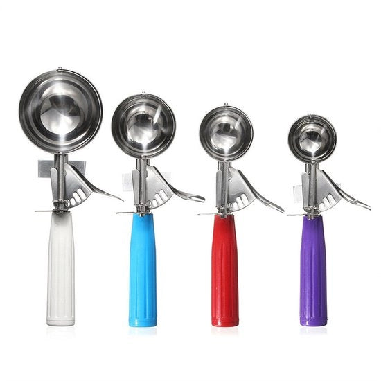 Pacco da 4 pezzi di pasta per gallette di patate per cucina con utensili per cucchiai in acciaio inossidabile