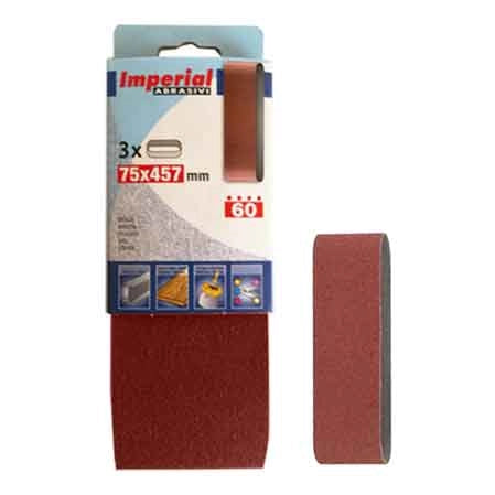 NASTRO ABRASIVO 75X457 MM Grana 120 - 3 pezzi - IMPERIAL ABRASIVI