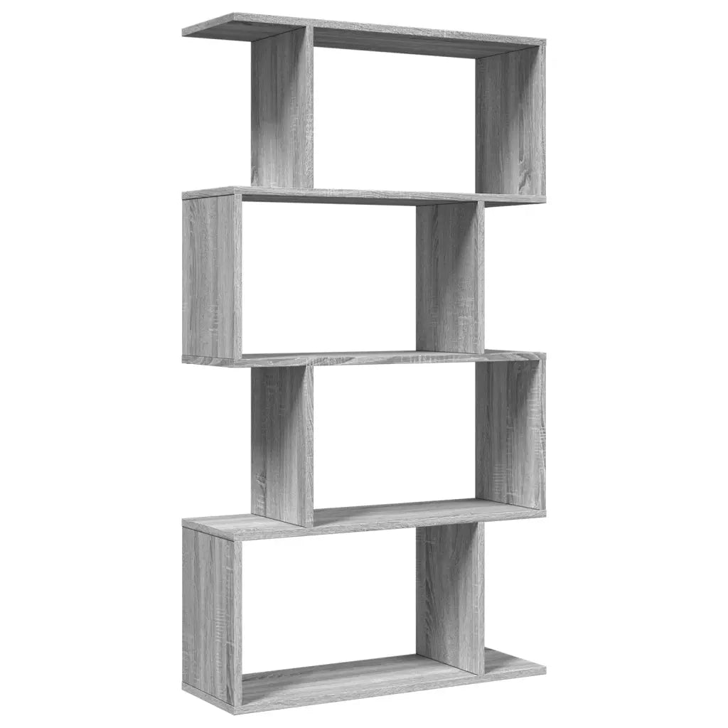 Libreria 4 Ripiani Grigio Sonoma 70x24x129 cm in Truciolato 858107