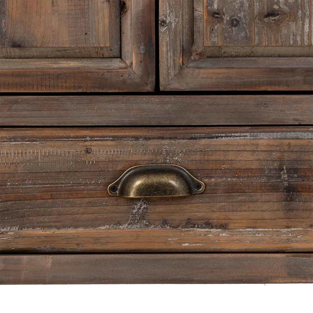 Mobiletto in legno con 2 ante e 3 cassetti 127x40x163,5