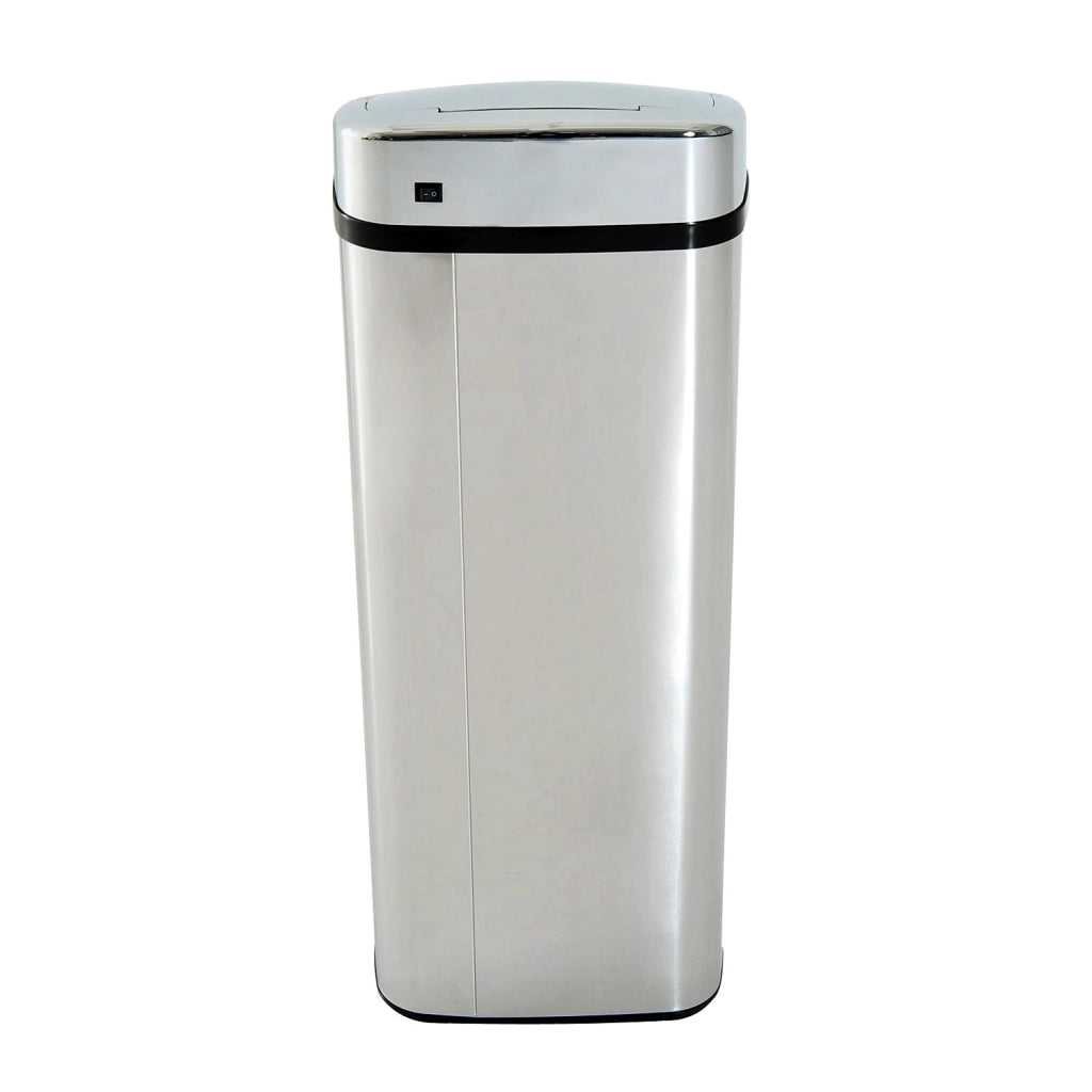 EasyComfort Pattumiera ad Apertura Automatica con Sensore a Infrarossi, in Acciaio Inox, 50L, Colore: Argento