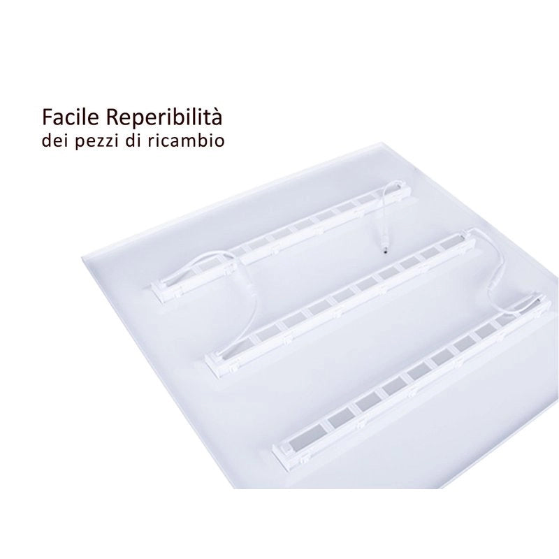Pannello Led Con Ottica Modulare UGR 16 Bianco Neutro 30W 30X120cm 150LM/W Per Ufficio Enti Pubblici