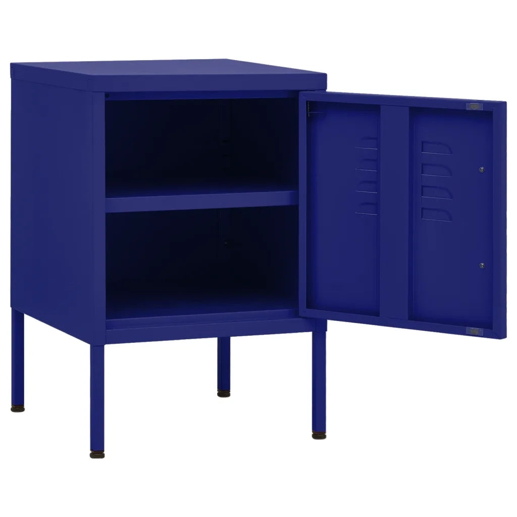 Comodino Blu Marino 35x35x51 cm in Acciaio cod mxl 30314