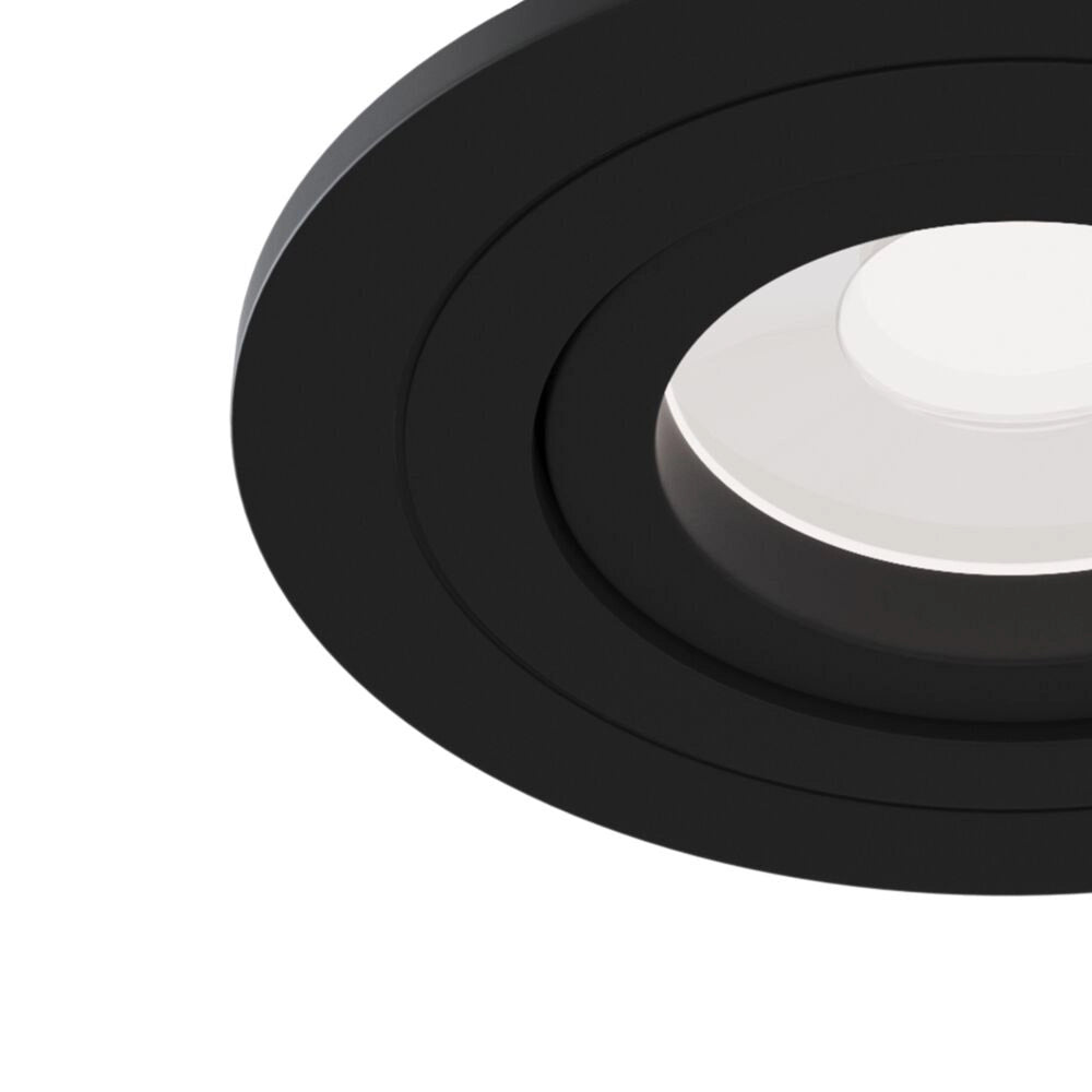 Faretto Da Incasso Moderno Atom Alluminio Nero 1 Luce