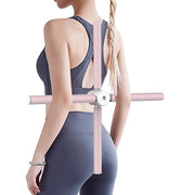 Trade Shop - Bastoncini Da Yoga Retrattili Strumento Allungamento Correttore Posturale Schiena -