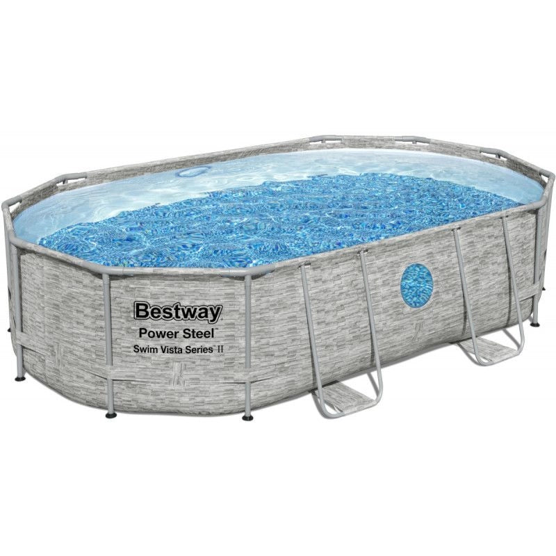 Piscina power steel swim vista ovale oblo' 488x305x107