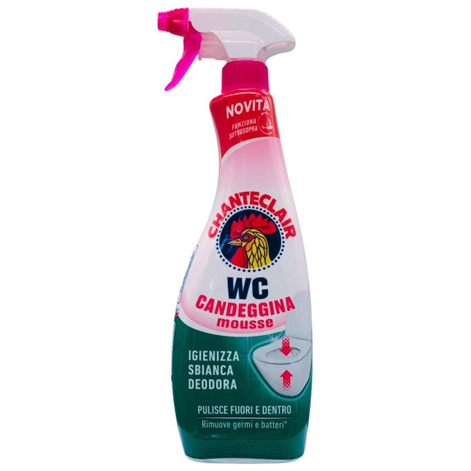 Dual Power schiuma wc candeggina, spray igienizzante, rimuove germi e batteri, superfici brillanti, profumo freschezza, 750 ml