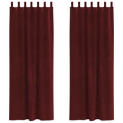 Tende Oscuranti | Tende Blackout 2 pz Rosso Vino 140 x 245 cm Velluto