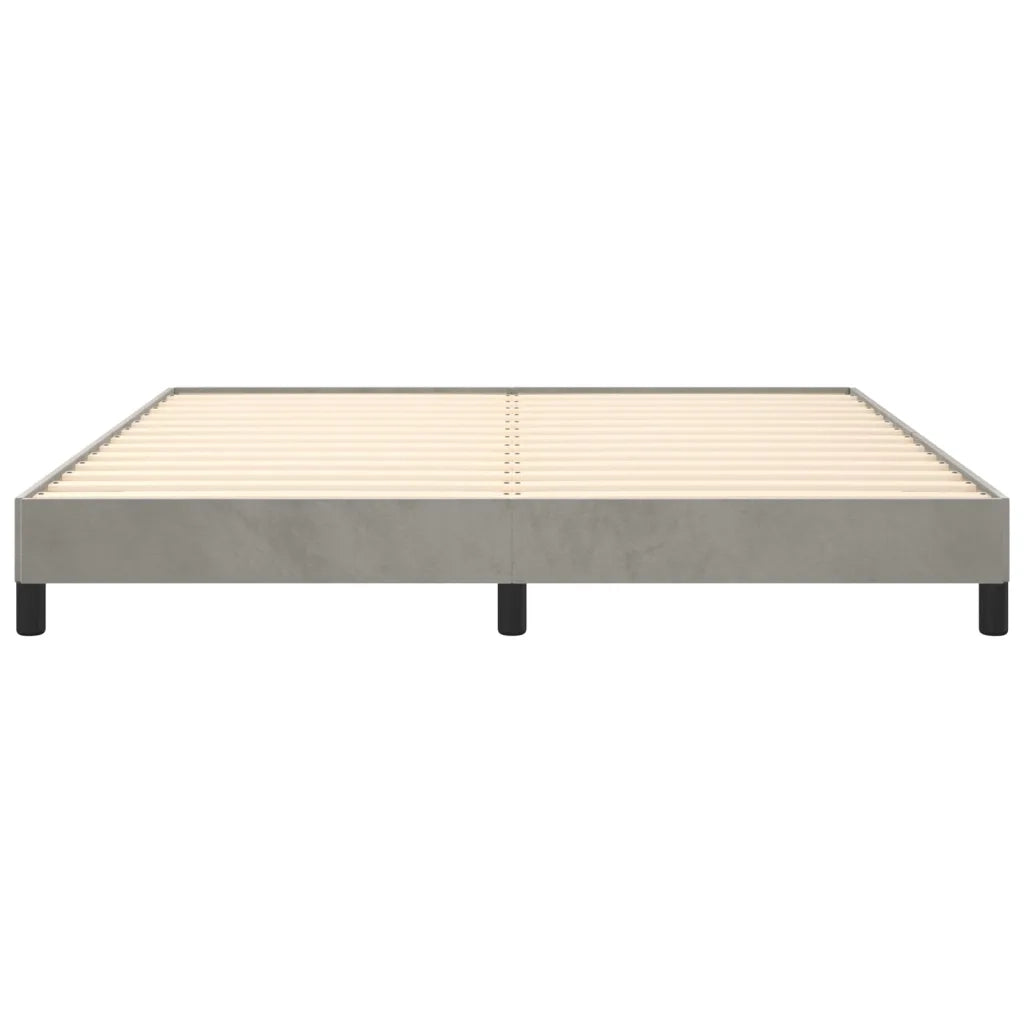 Giroletto senza Materasso-Struttura Letto Grigio Chiaro 160x200 cm Velluto 102265