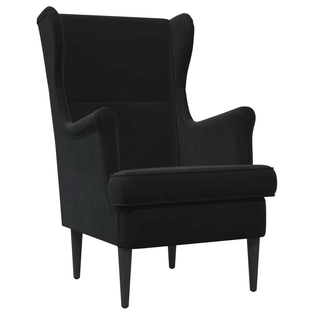 Divano Sedia-Poltrona-Poltroncina Nero Velluto 655925