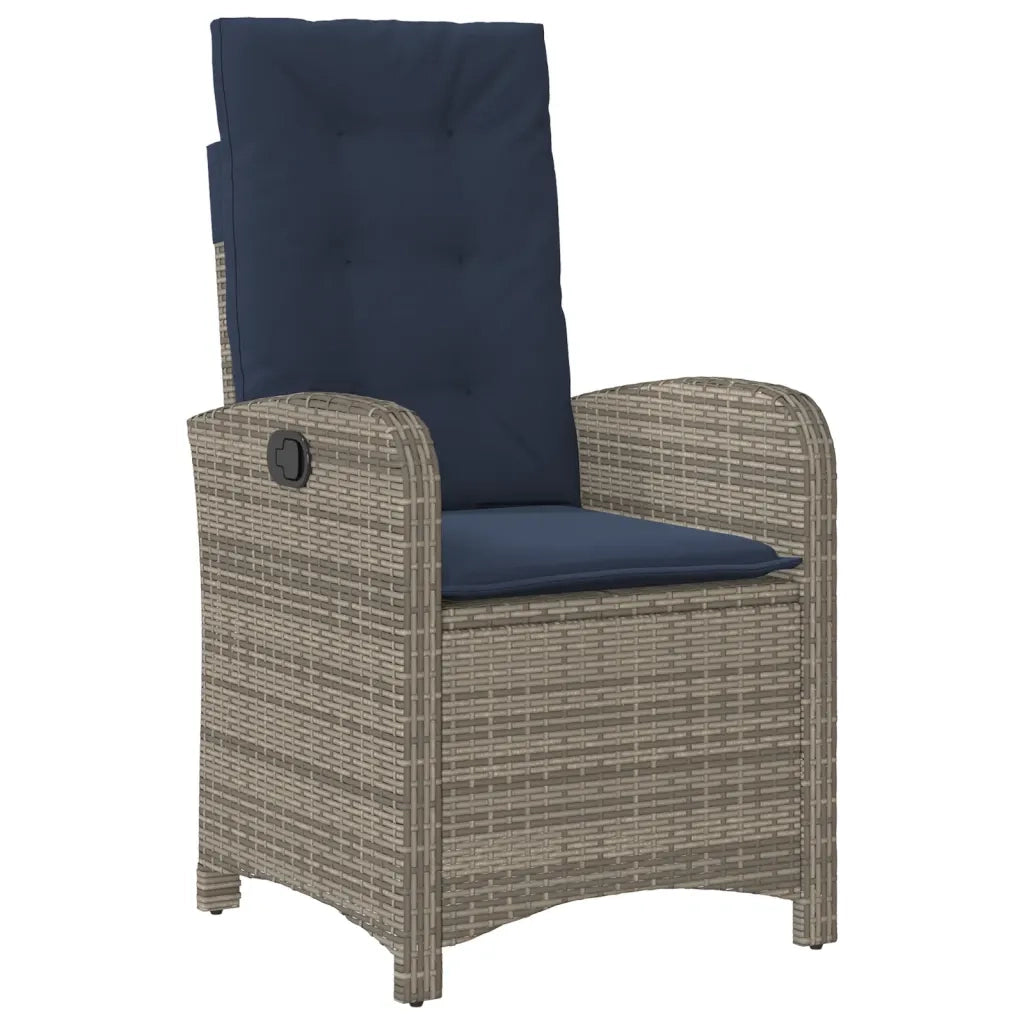 Set da Pranzo da Giardino 7 pz con Cuscini Beige in Polyrattan 3212281