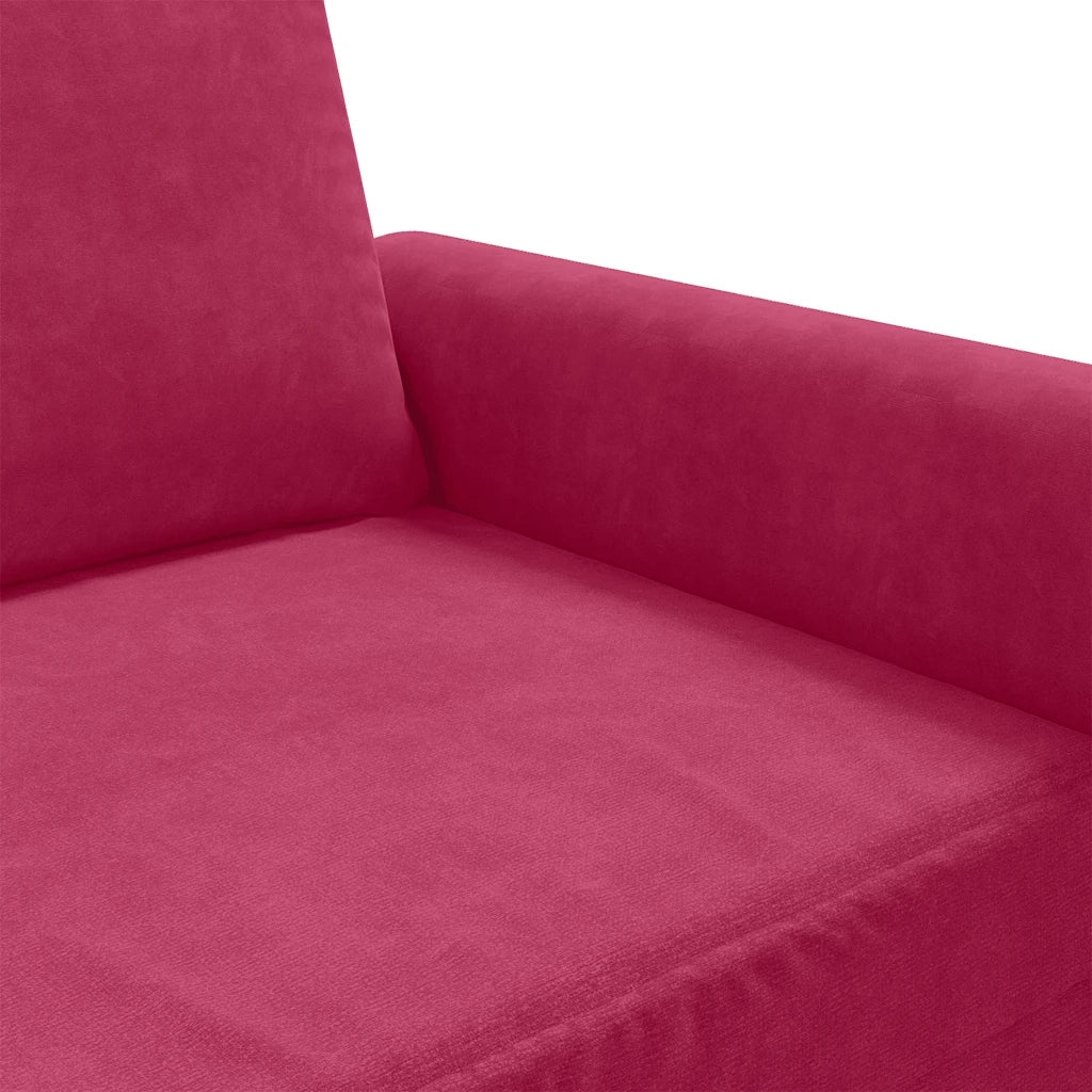 Divano a 2 Posti Rosso Vino 140 cm in Velluto 359533