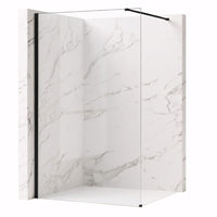 Parete Doccia Rea Flexi Transparent / Black 130