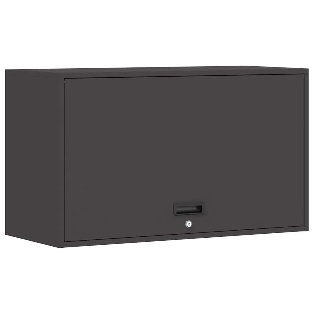 Armadio a muro per garage Nero 90 x 40 x 53 cm
