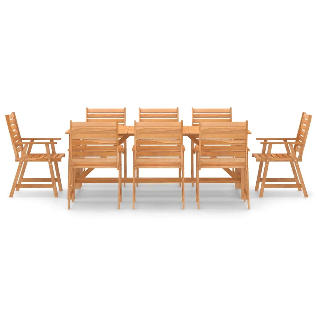 Set Pranzo da Giardino 9 pz in Legno Massello di Acacia 3057847