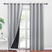 Tende di oscuramento 100% oscuranti - Tende pronte da appendere 2 pezzi - 140x245cm - Poliestere morbido - Occhielli metallici