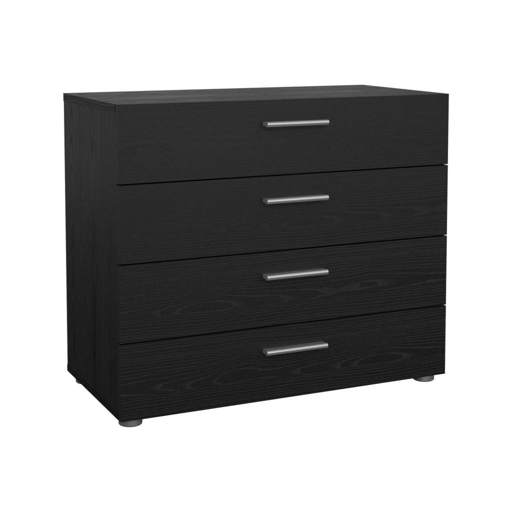 Cassettiera Arwen, Settimino multiuso, Comò camera da letto, Mobile con cassetti, 80x40 h68 cm, Nero