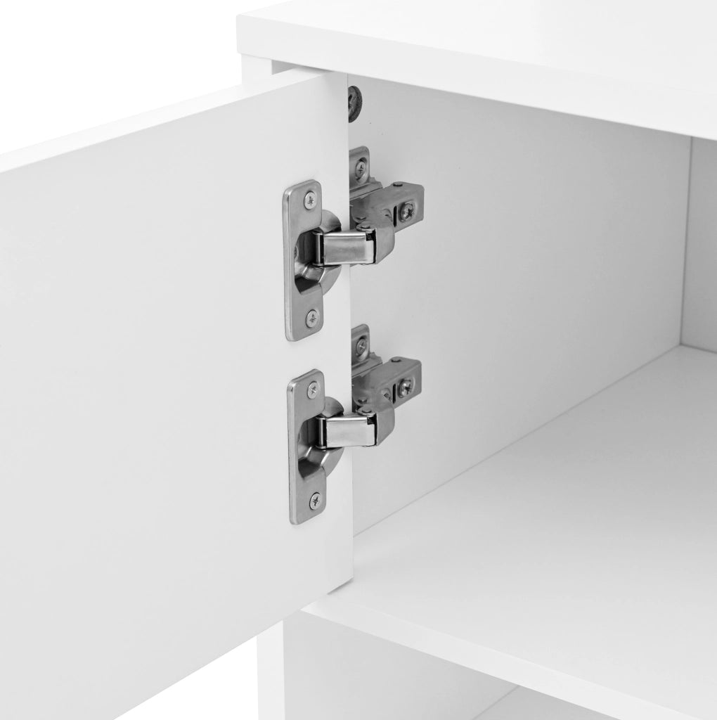 Mobile ingresso con scarpiera e guardaroba; 50 × 36 × 190 cm; pannello truciolare bianco