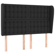 Testiera | Testata ad Orecchio Nera 147 x 23 x 118/128 cm in Similpelle