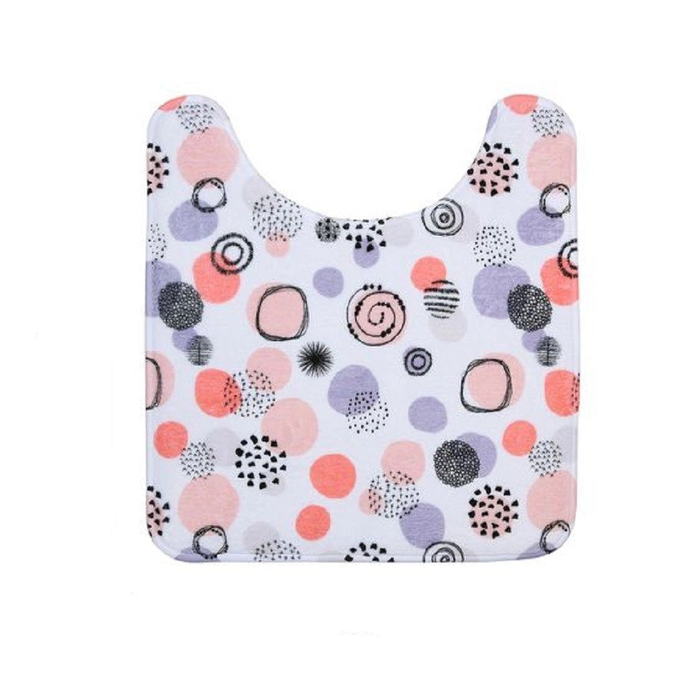 Trade Shop - Tappeto Tappetino Girowater Arredo Bagno 45x50 Cm Fantasia Sfere Astratte 87089 -
