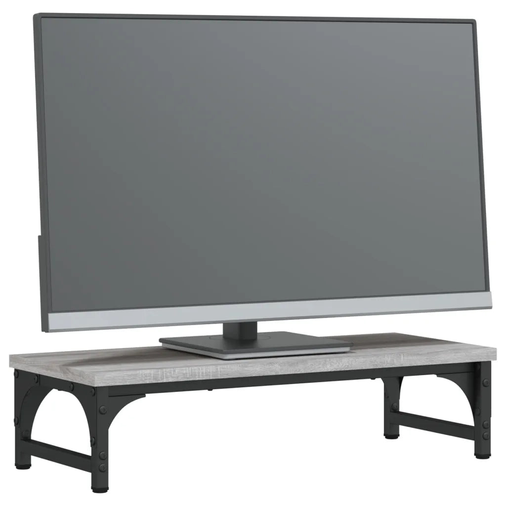 Supporto per Monitor Grigio Sonoma 55x23x14cm Legno Multistrato 834003