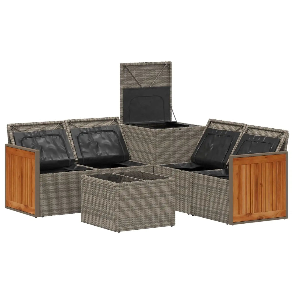 Set di divani 6 pz Grigio e Grigio Scuro 3447714