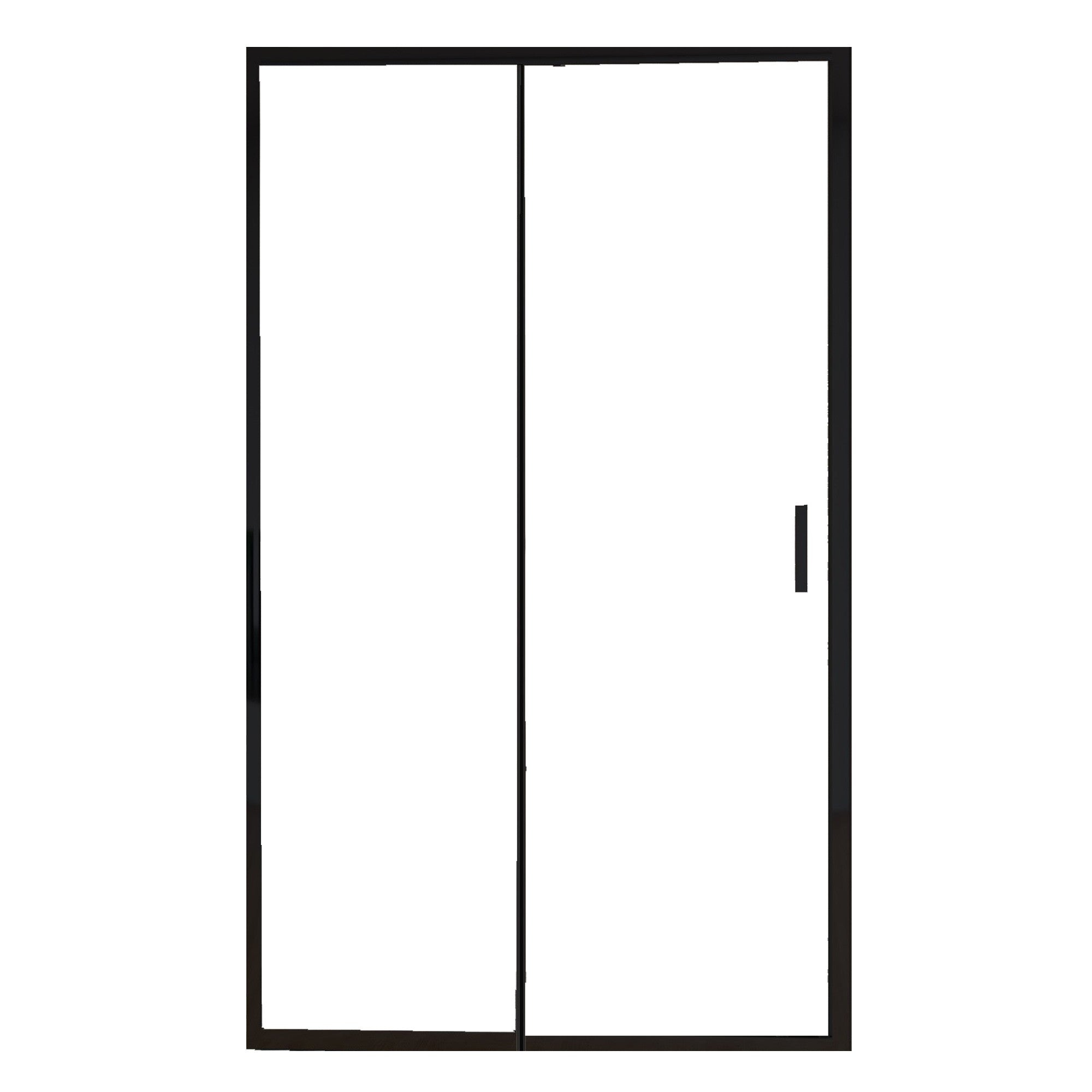 Porta Parete Doccia 102 cm 1 anta Scorrevoli con Profili Neri in Cristallo trasparente 6mm H195 Bonussi Sole