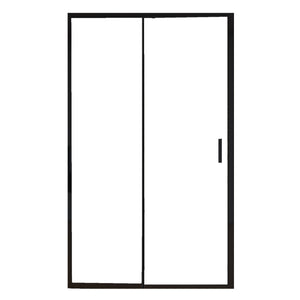 Porta Parete Doccia 104 cm 1 anta Scorrevoli con Profili Neri in Cristallo trasparente 6mm H195 Bonussi Sole