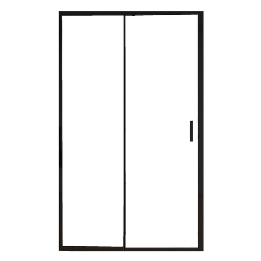 Porta Parete Doccia 104 cm 1 anta Scorrevoli con Profili Neri in Cristallo trasparente 6mm H195 Bonussi Sole