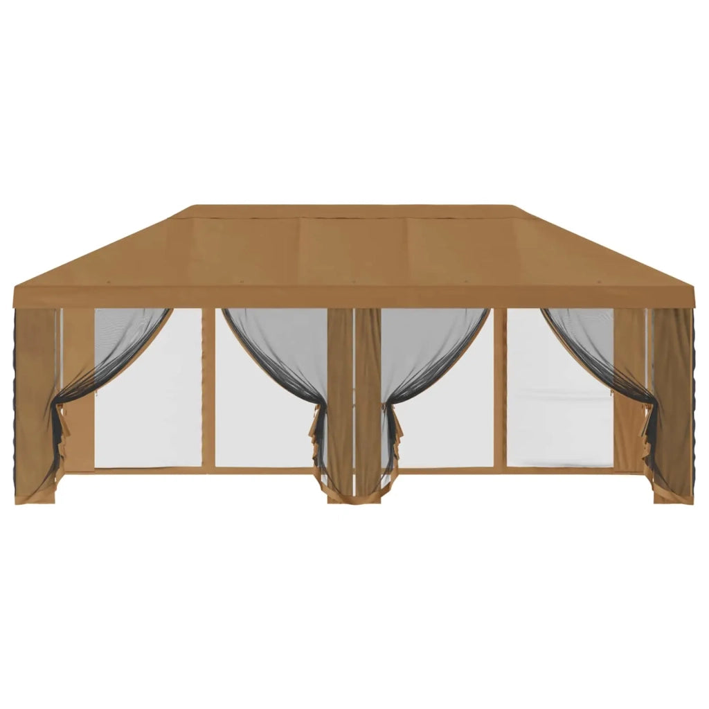 Copertura Gazebo con Pareti Laterali 6 x 3 m Beige Poliestere 900410
