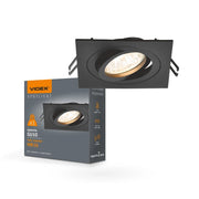 Faretto incasso quadrato nero orientabile GU10 Videx