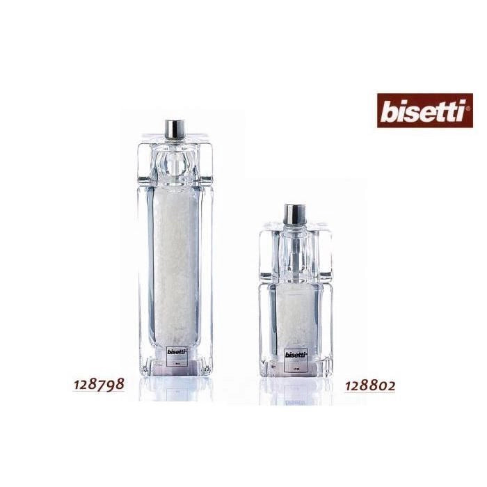 Bisetti 826S Como Macinasale Quadrato Acrilico Trasparente Meccanismo Ceramica Regolabile 14,5 cm