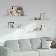 Scaffale da parete 4 pcs Marmo Bianco 115 x 9 x 3 cm