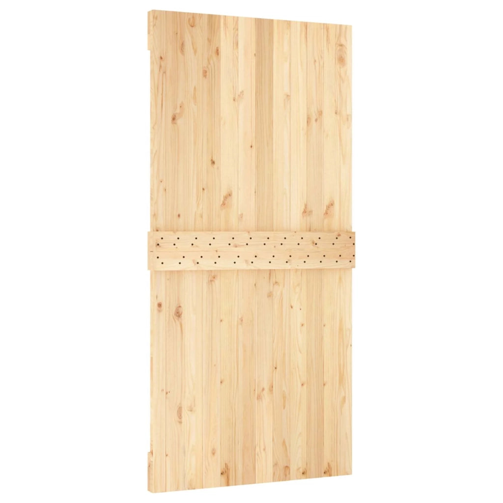 Porta scorrevole Naturale e Nero 100 x 210 cm 3445157