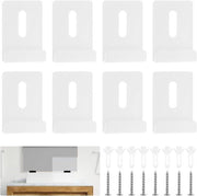 Kit di fissaggio per specchi senza cornice in acciaio inossidabile - Set da 8 - Per bagno e pubblicità - Con viti