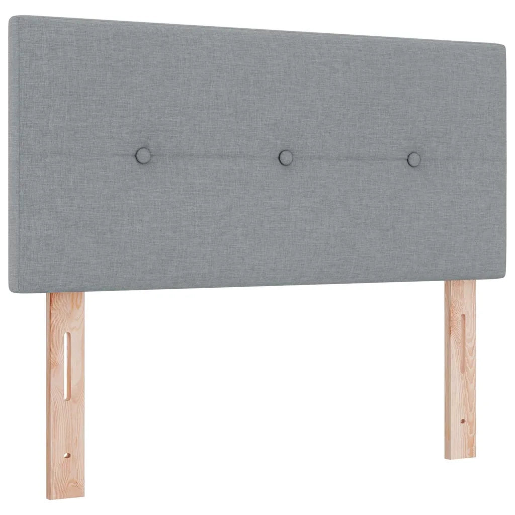 Letto a molle con materasso Grigio chiaro 120 x 200 cm Tessuto 3342198