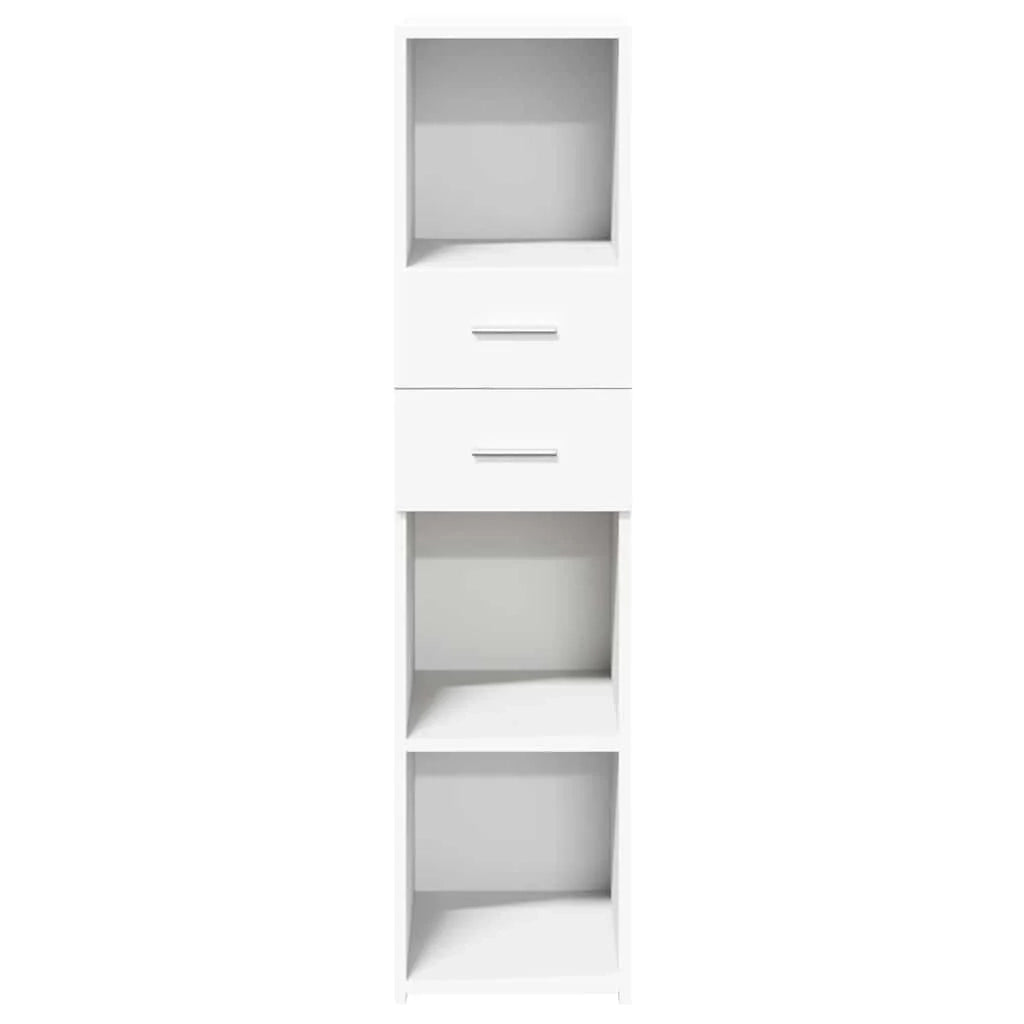 Buffet credenza cassettiera mobiletto mobile contenitore organizer cucina soggiorno salotto alto 30 x 42,5 x 124 cm legno ingegnerizzato bianco 02_0032254