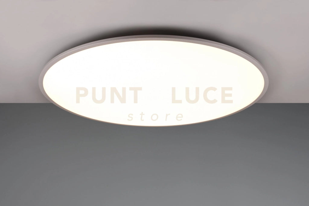YUMA PLAFONIERA LED 53W 6700lm, 3000 - 6500KCBORDO ALLUMINIO CON TELECOMANDO MULTIFUNZIONE D. 100CM DIMMERABILE