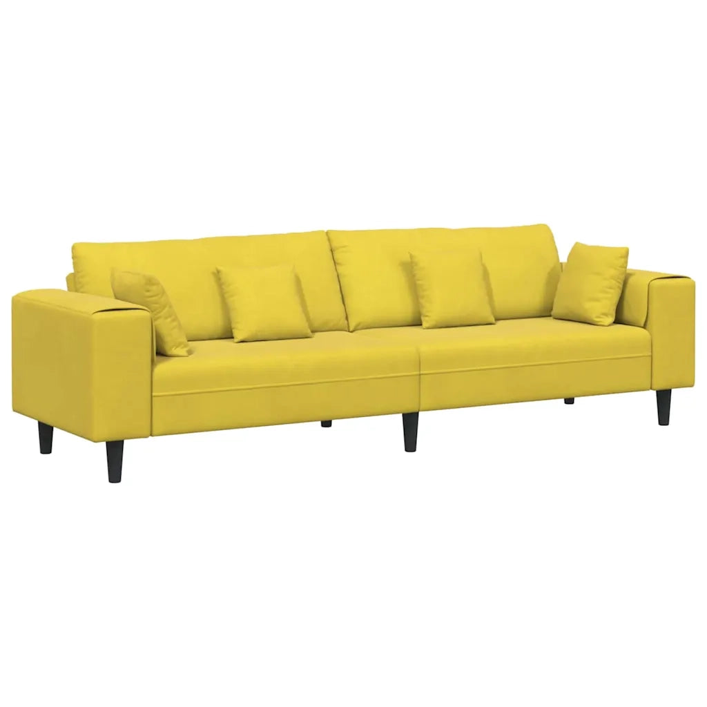 Divano | Divano da soggiorno | Sofa Giallo 250 x 77 x 76 cm Velluto