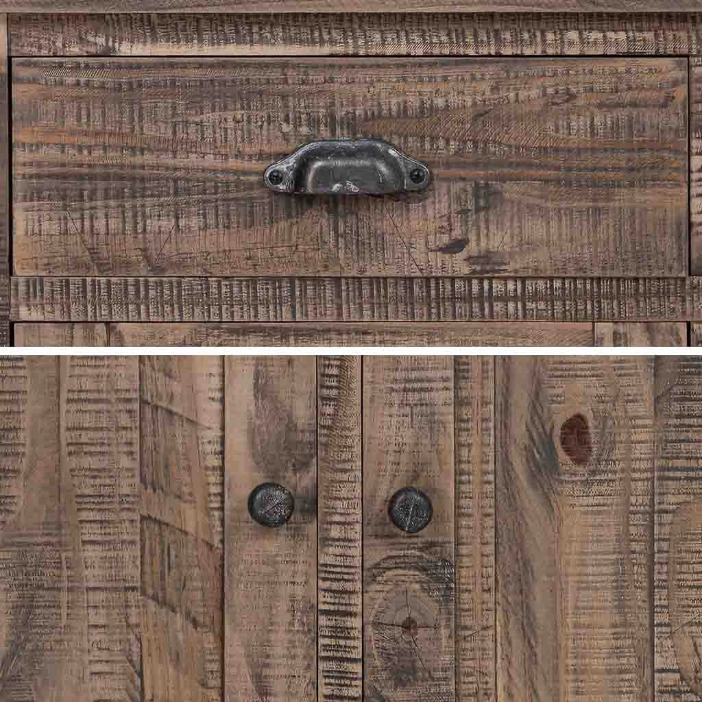 Vetrina in legno marrone 140x40x205h cm