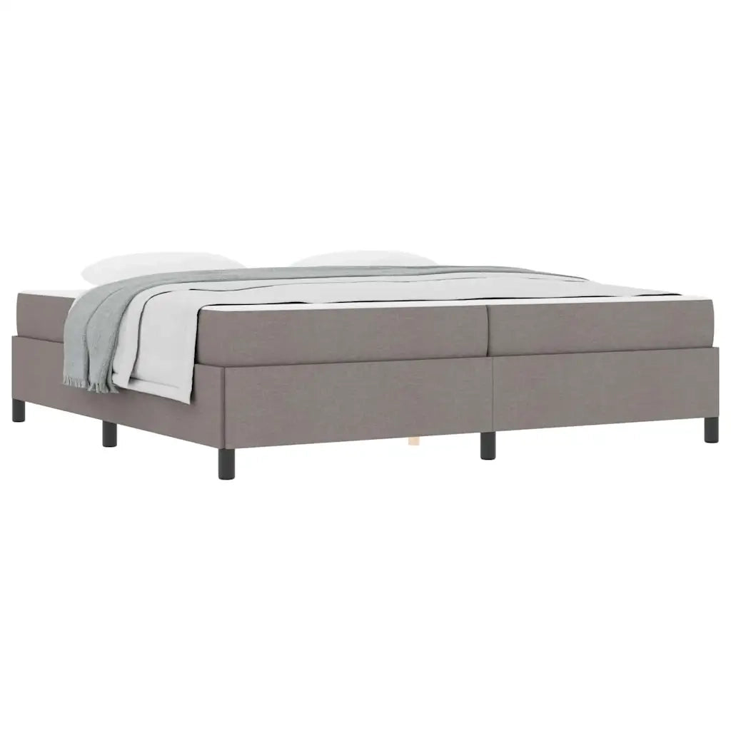 vidaXL Letto a molle Tortora e Nero 200 x 200 cm