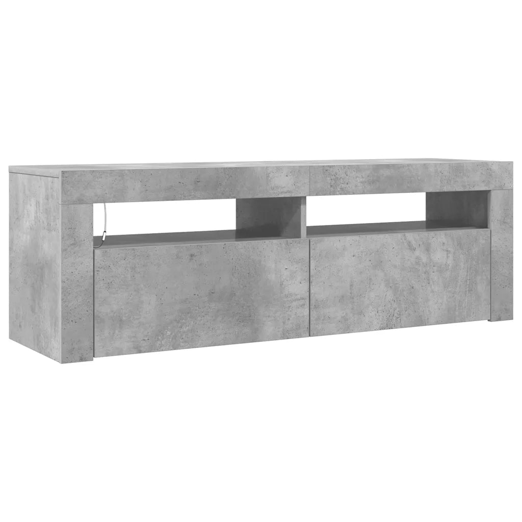 Mobile Porta TV con Luci LED Grigio Cemento 120x35x40 cm cod mxl 34045