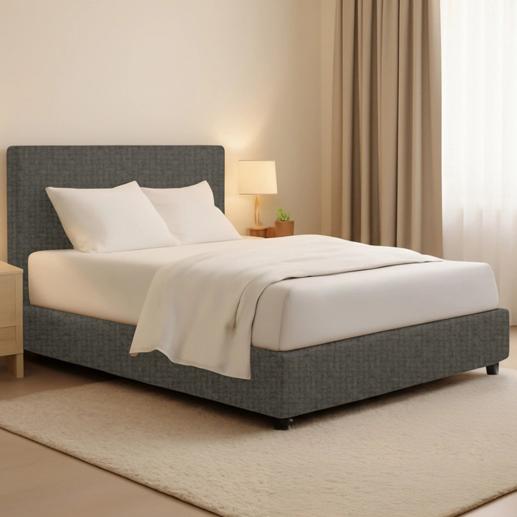 Gosport, Letto Piazza e Mezza Sfoderabile Made in Italy, Grigio Tortora