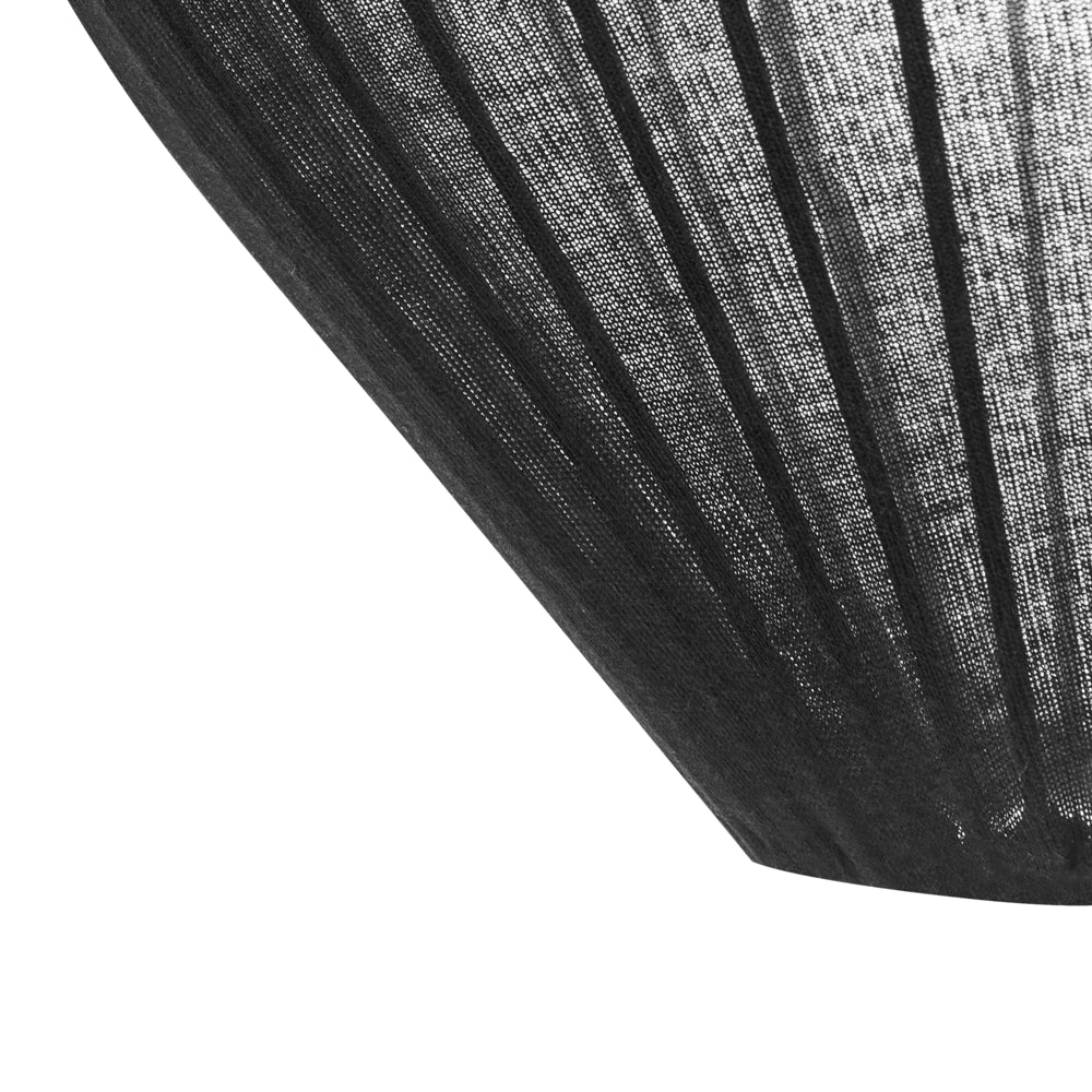Lampada a sospensione con paralume in tessuto nero Design moderno Lampada da soggiorno
