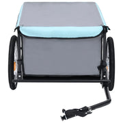 Rimorchio da Bici Grigio e Blu 65 kg 92589