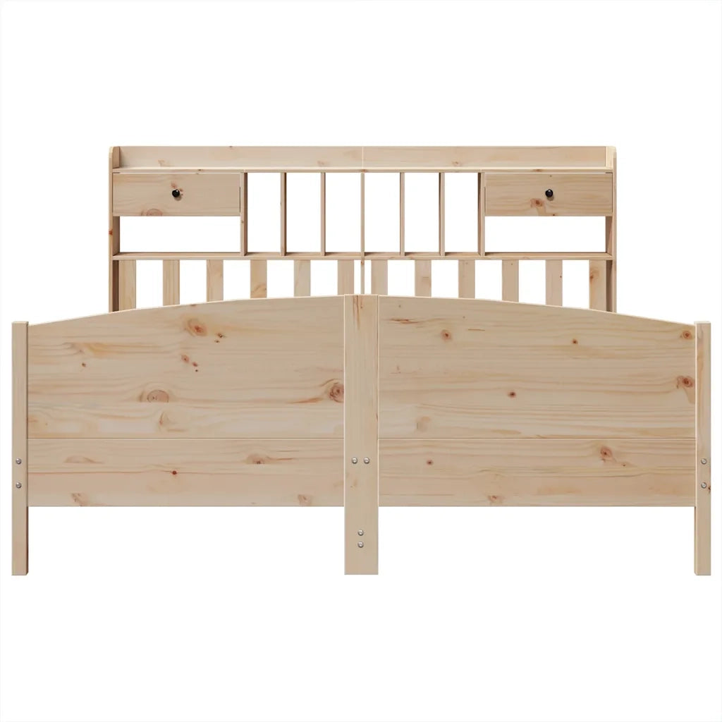 Letto Libreria senza Materasso 180x200 cm in Legno di Pino 3323134