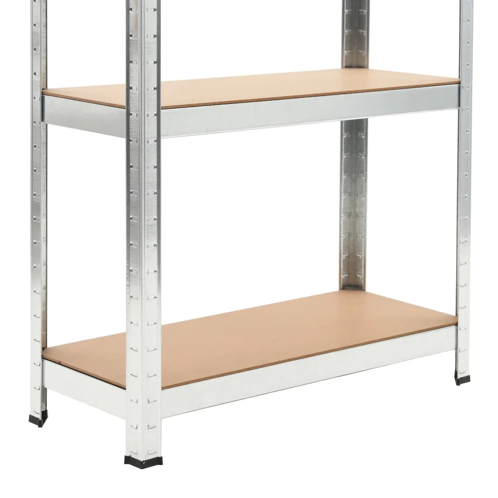 Scaffali 5 Ripiani 3 pz Argento in Acciaio e Legno Multistrato CFW8190175