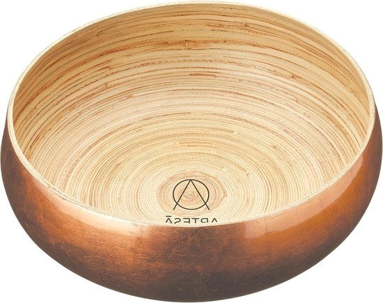 Tazza da servizio in bamboo - 26 cm - laminato - dorato